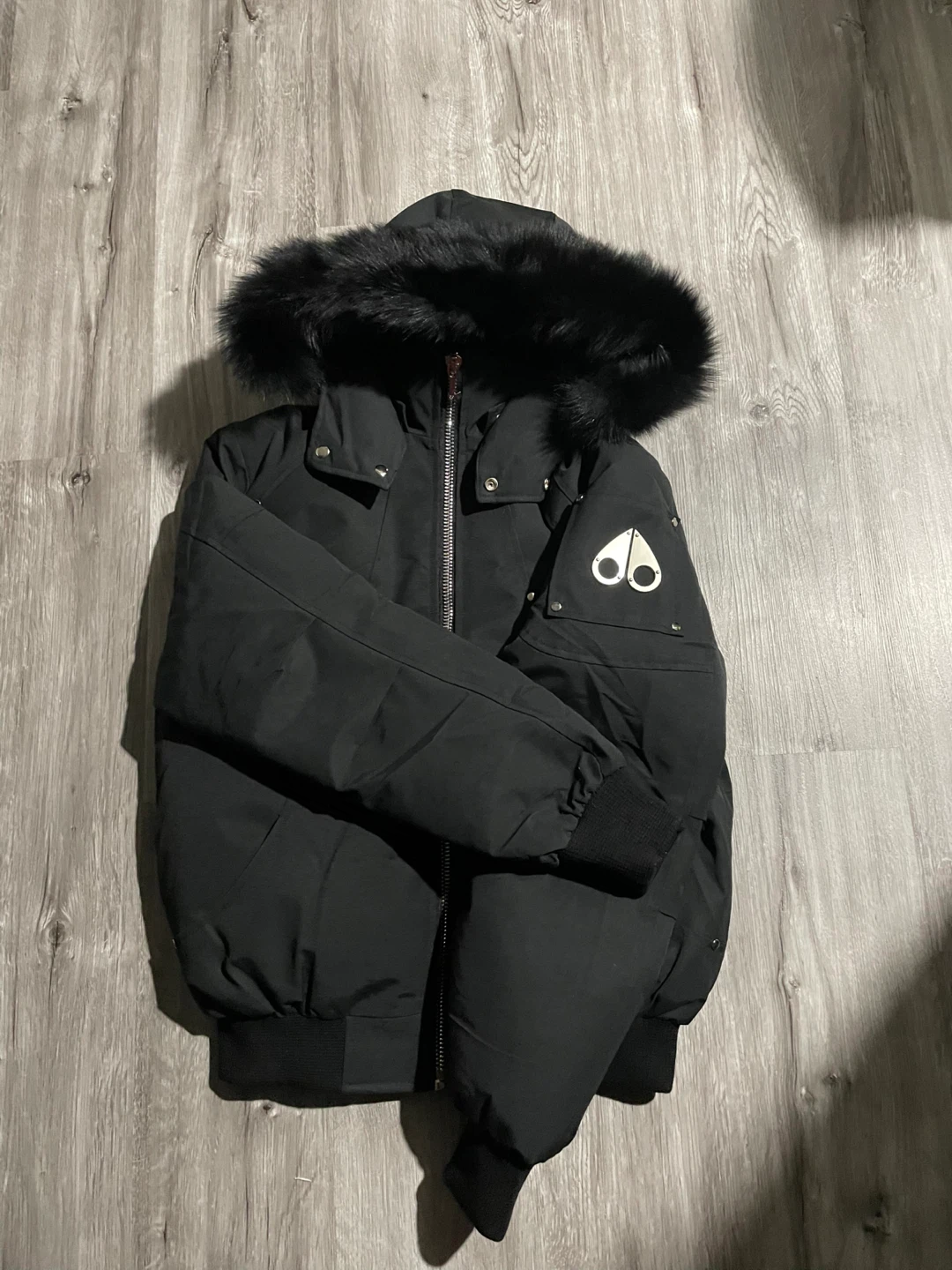 Moose Knuckles Bomber Jacket - Black - Size M/M