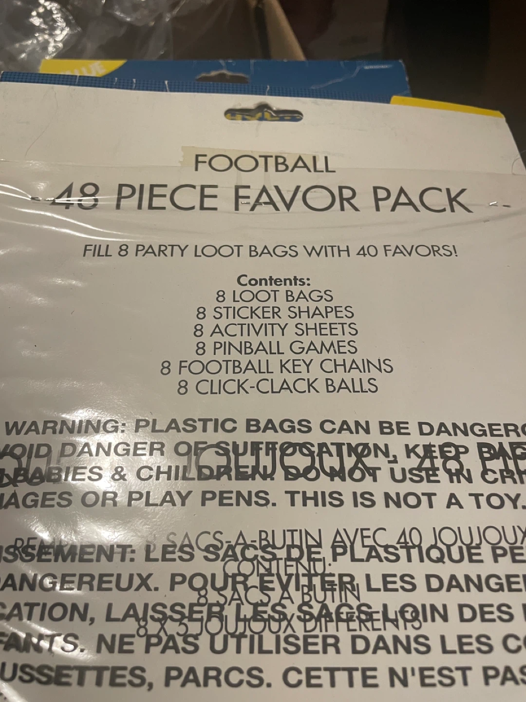 BRAND NEW boy youth football birthday party favor giveaway pack - photo 4