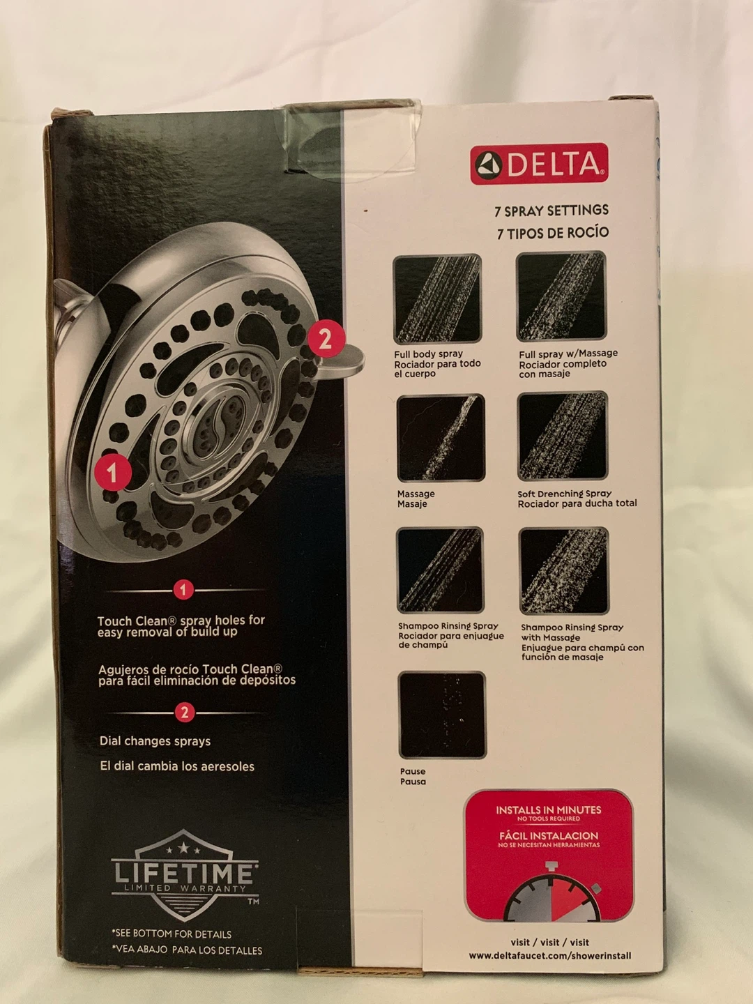 Delta 7-Spray Showerhead Chrome Finish - photo 2