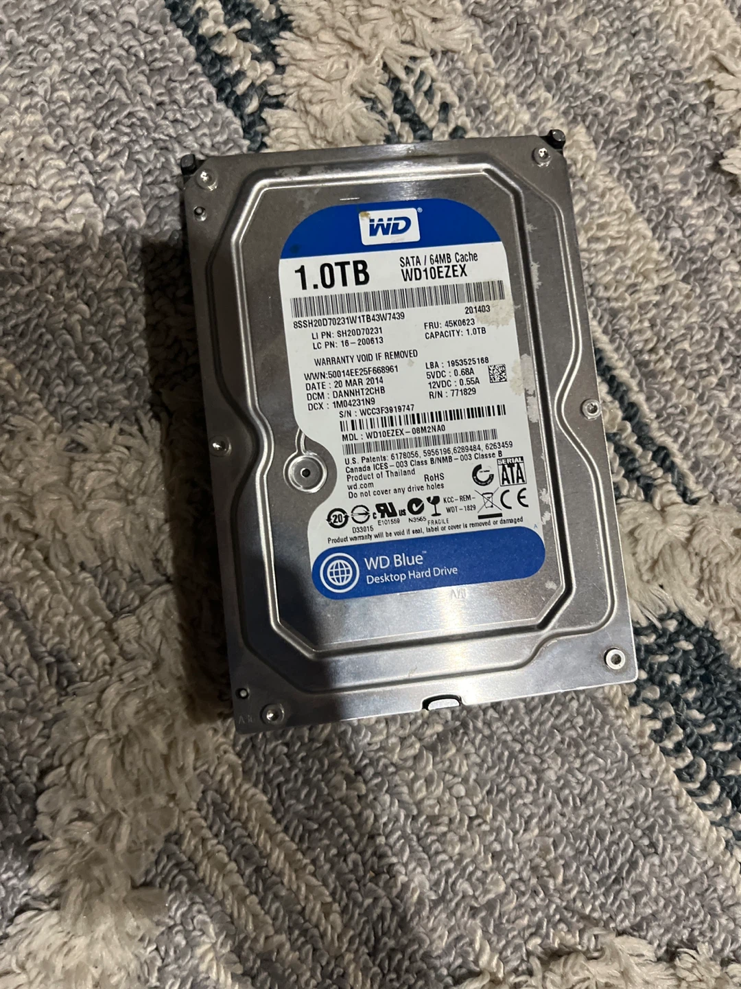 WD 1TB Blue Desktop Hard Drive