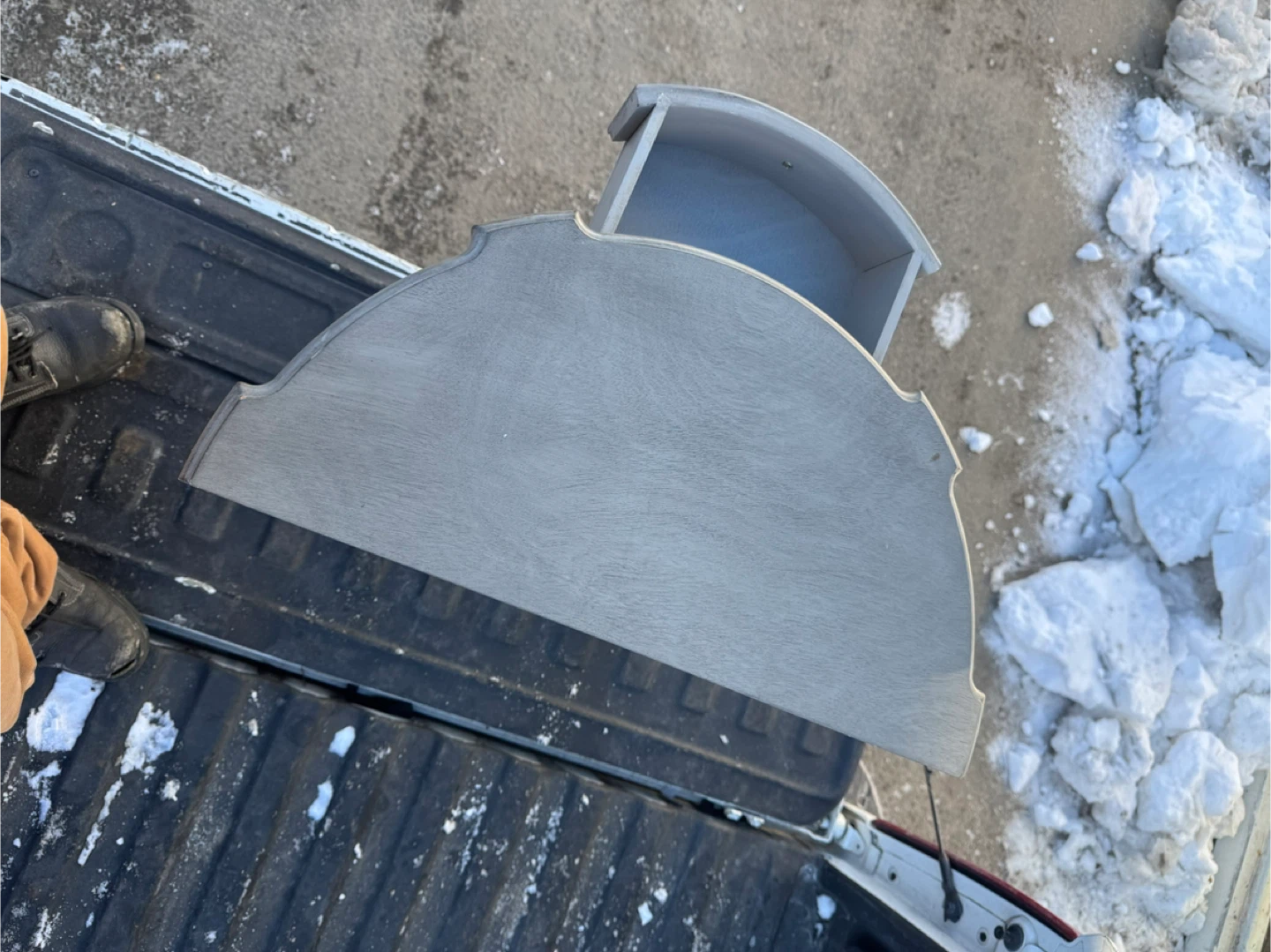 Gray Accent Table with Drawer - photo 5