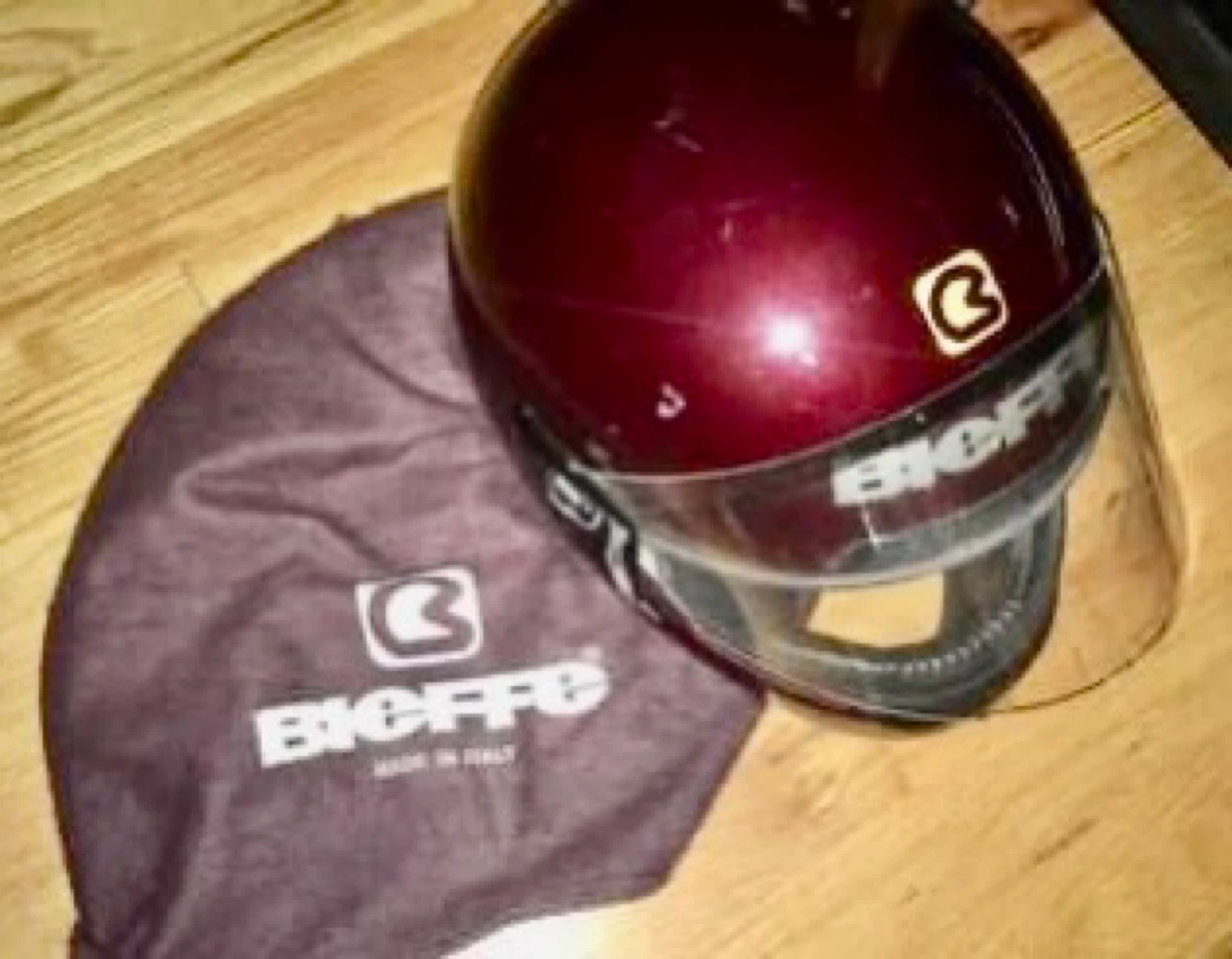 Bieffe Motorcycle Helmet with Dust Bag - Made in Italy - photo 2