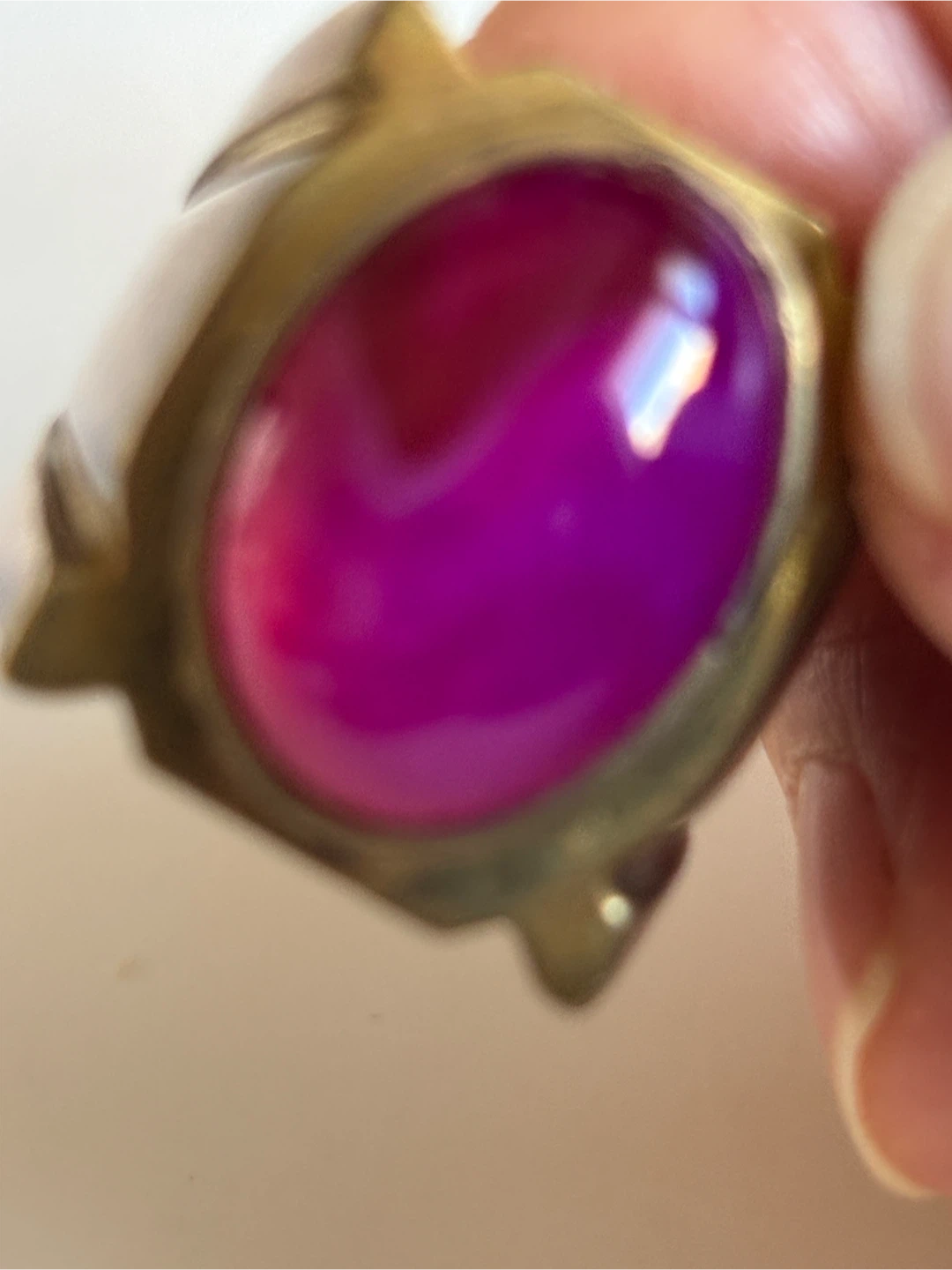 Vintage Pink Agate Ring - photo 4