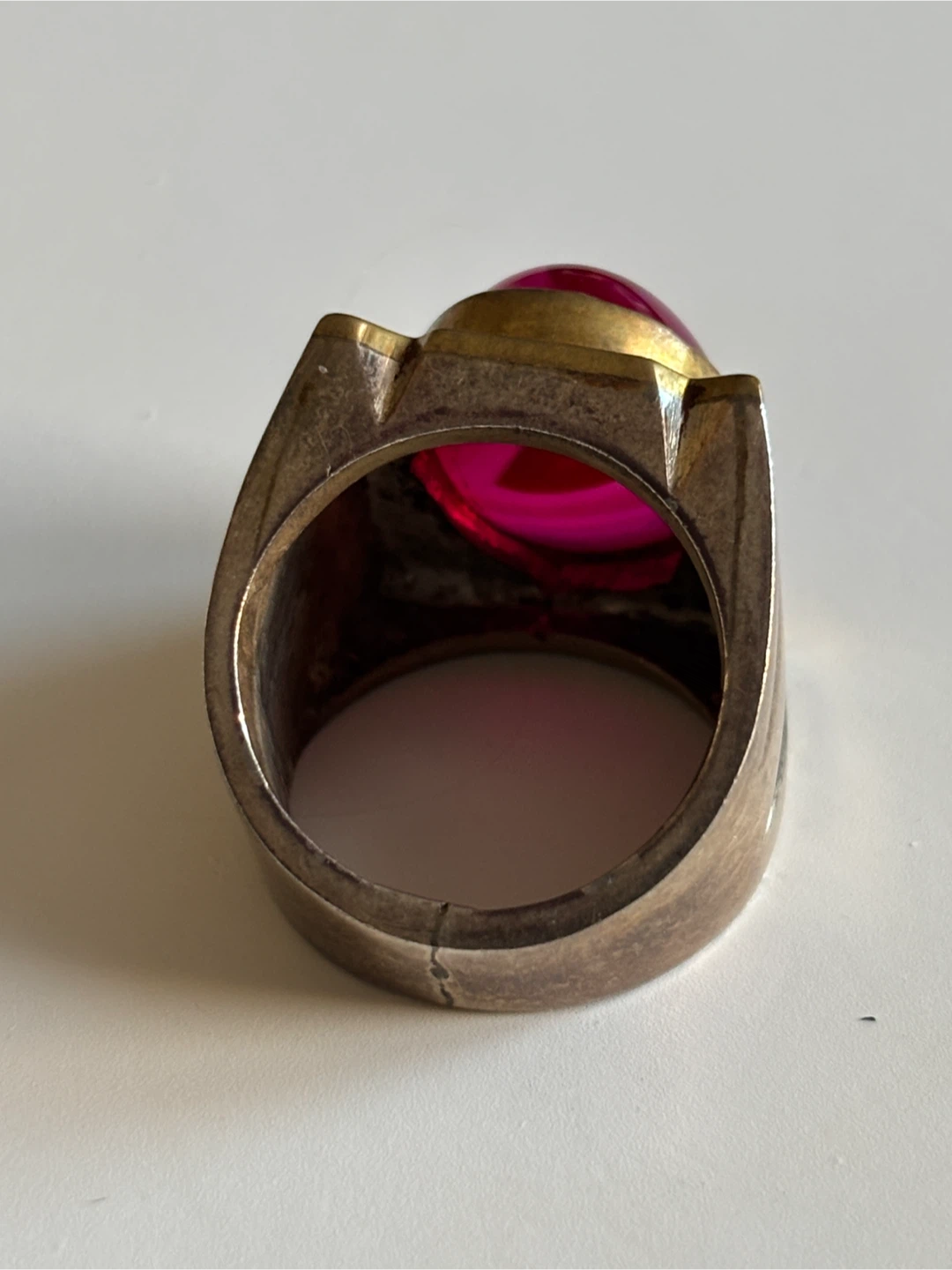 Vintage Pink Agate Ring - photo 2