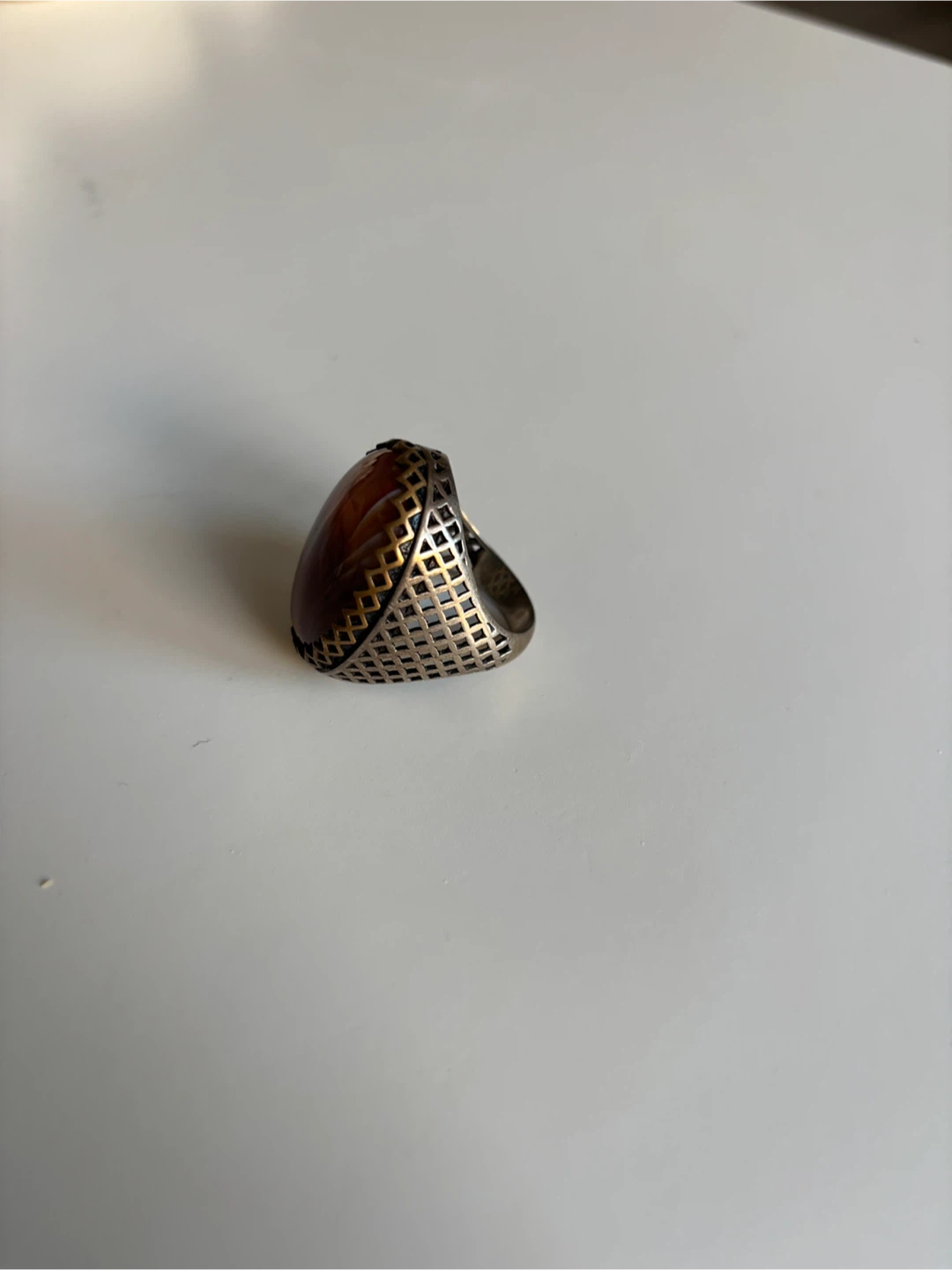 Vintage Agate Gemstone Ring - photo 5