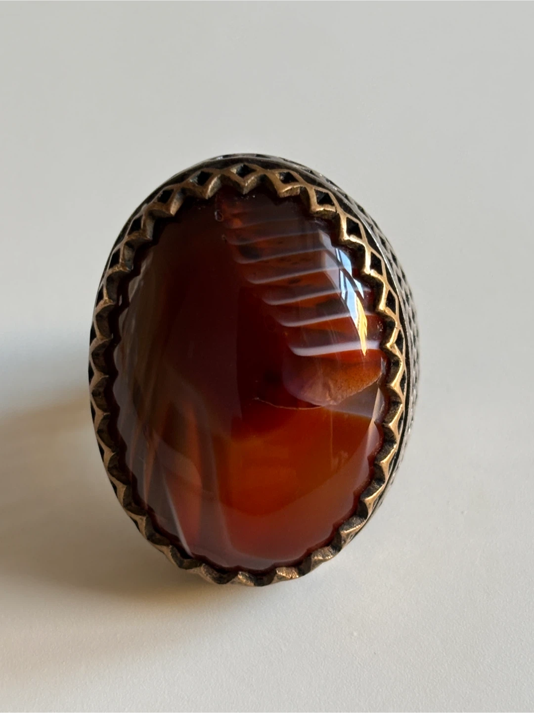 Vintage Agate Gemstone Ring - photo 2