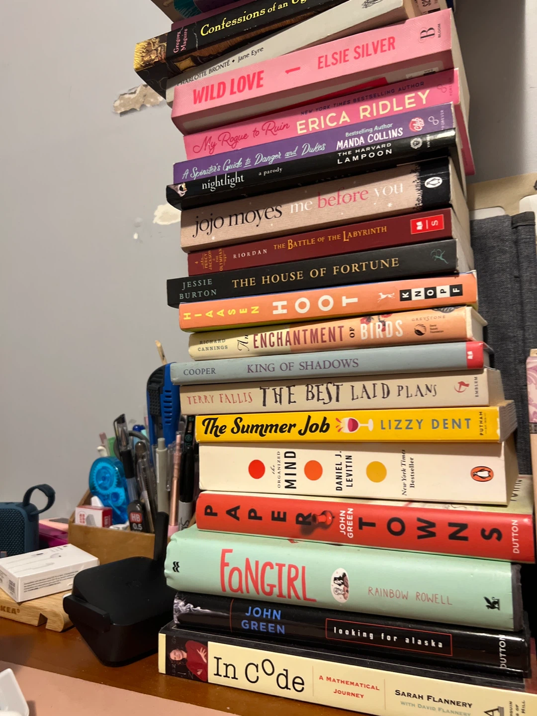 Stack of Young Adult and Adult Fiction Books
