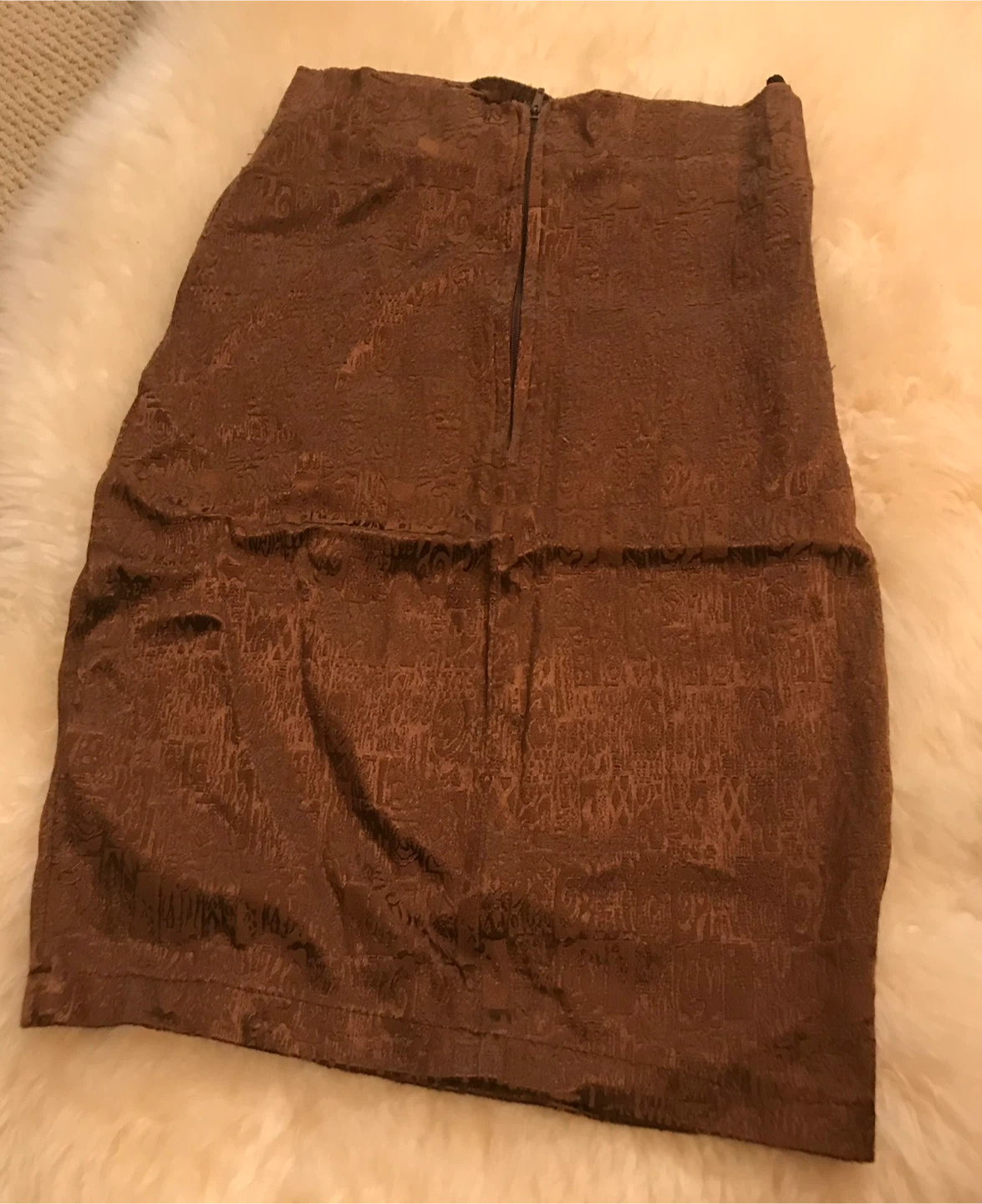 Brown  Mini pencil stretch Skirt - photo 2