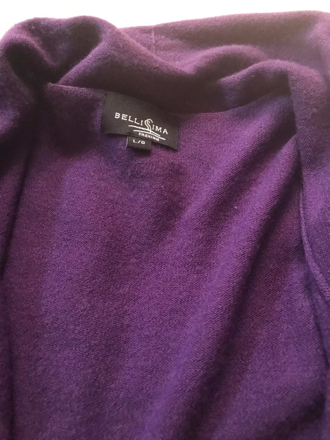 Bellissima Fashions Purple Acrylic Cardigan Sweater L/G - photo 5
