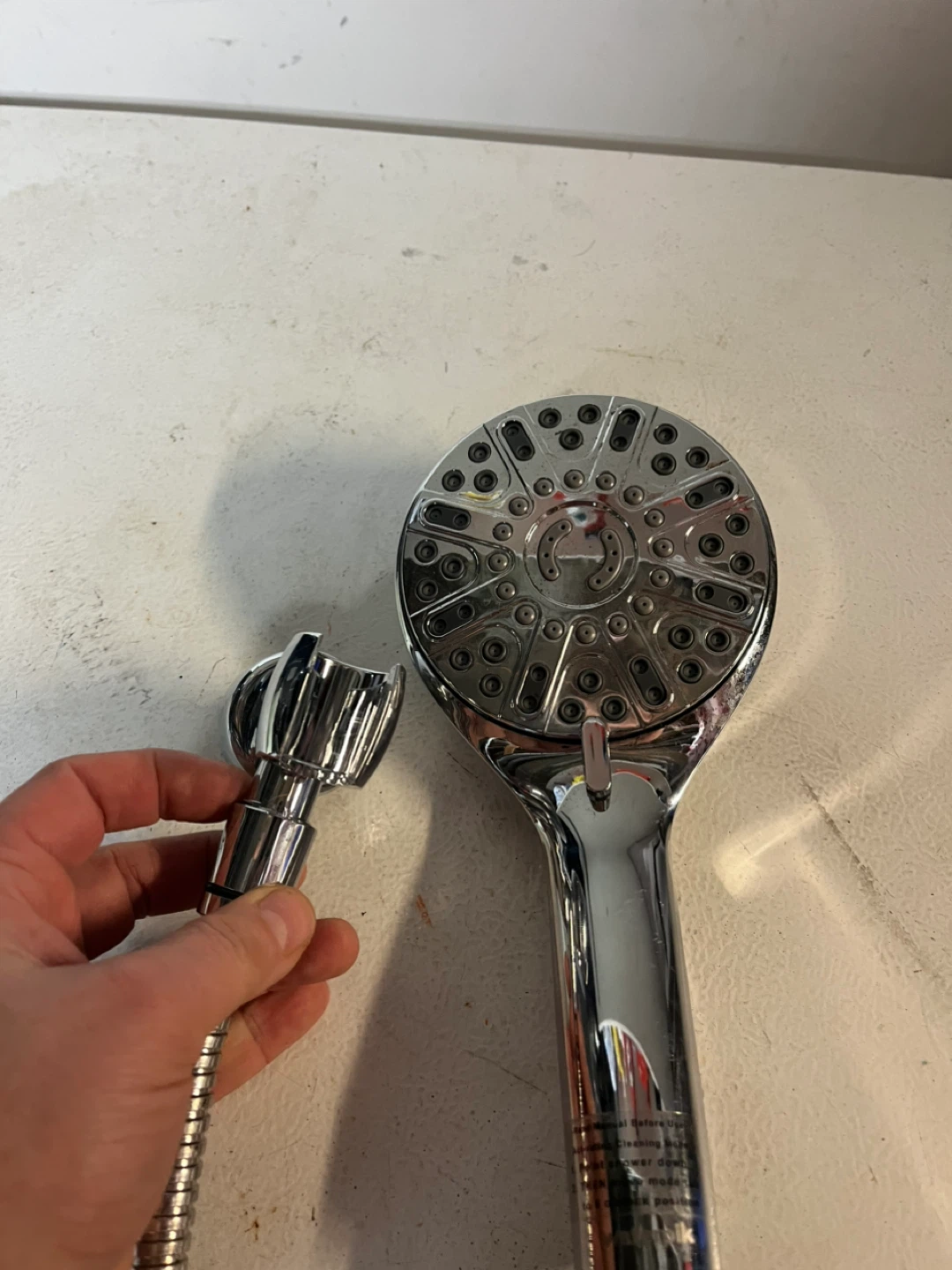 Chrome Handheld Shower Head with Hose - photo 3