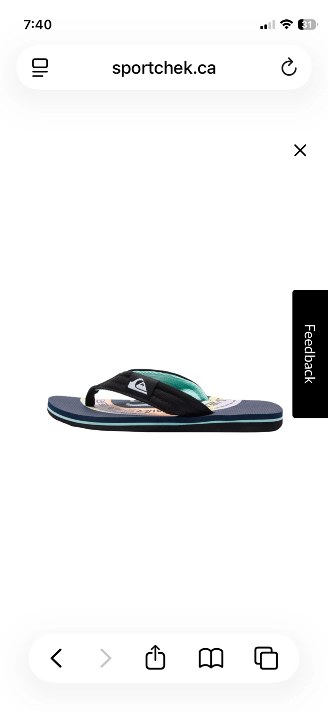 BRAND NEW boy youth quicksilver flip flops sandals size 2Y 3Y 5Y - photo 4