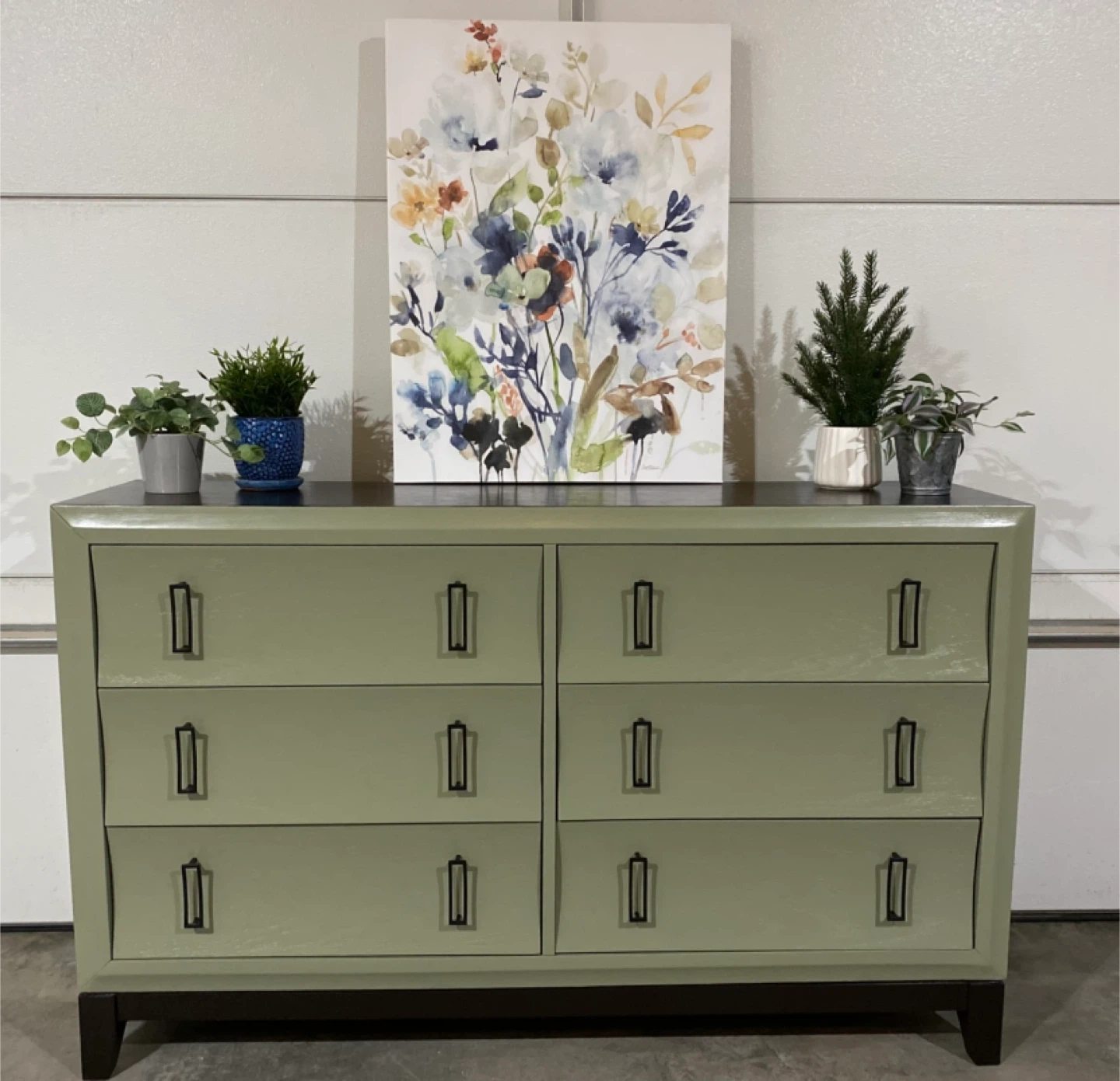 Scraped Hardwood Dresser Acadia Green & Walnut - photo 3