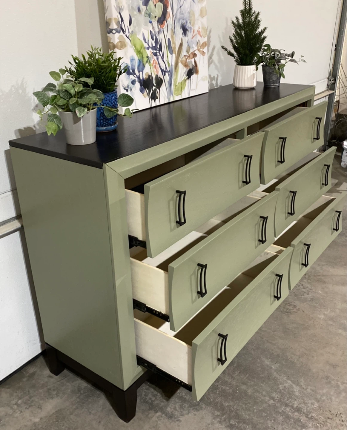 Scraped Hardwood Dresser Acadia Green & Walnut - photo 5