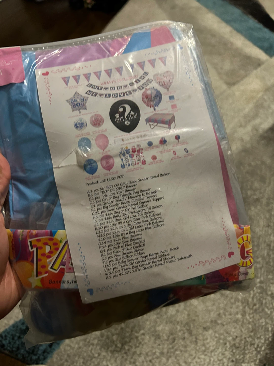 Gender Reveal Party Supplies - 200 Pcs