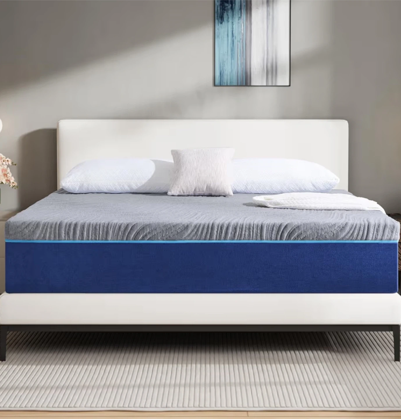 Grey and Blue Hybrid Mattress - photo 3