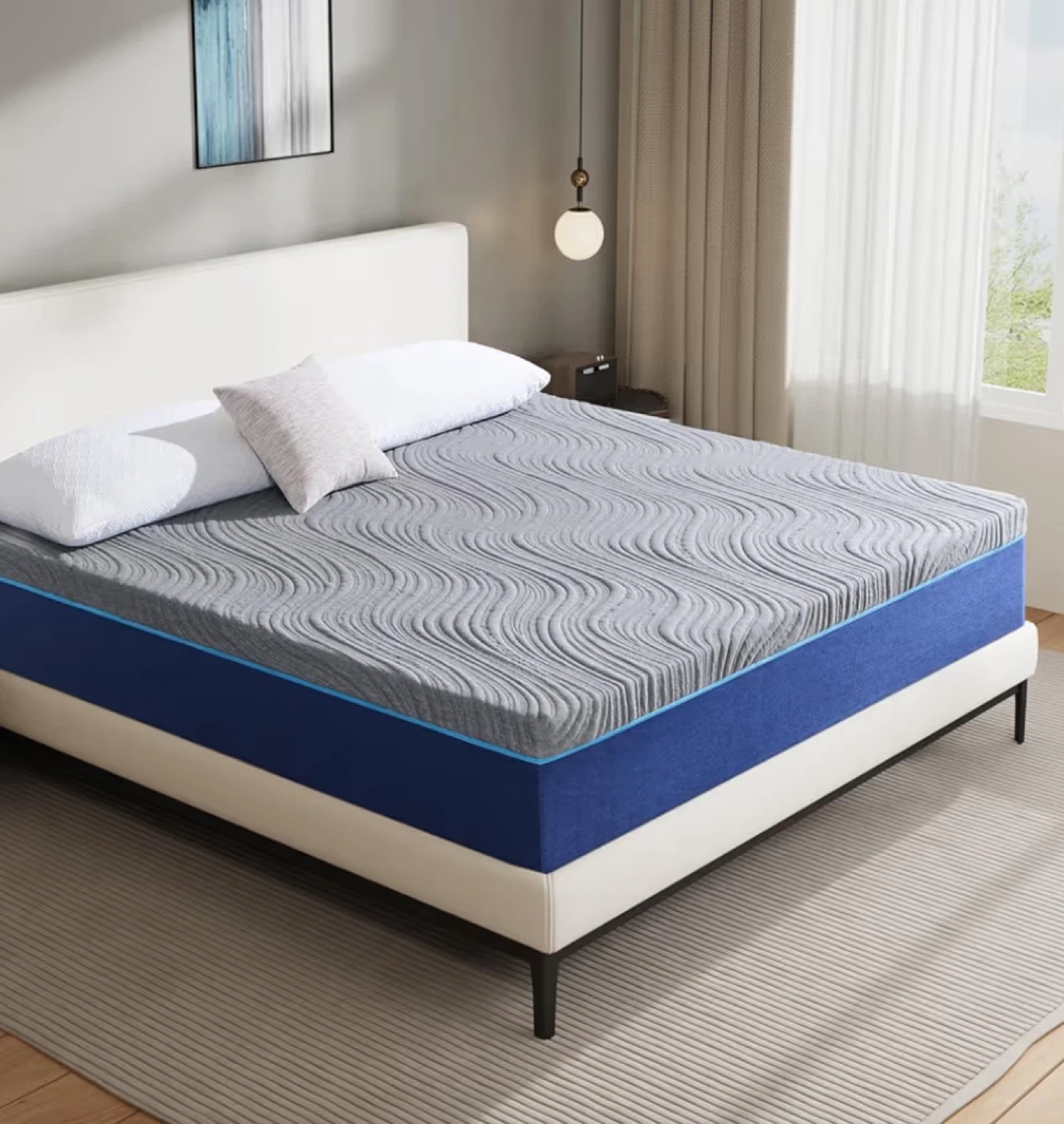 Grey and Blue Hybrid Mattress - photo 2