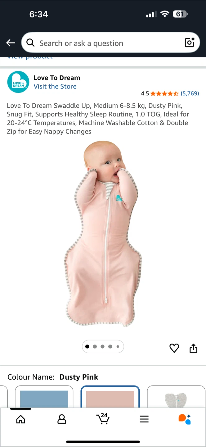 Love To Dream Swaddle Newborn Dusty Pink