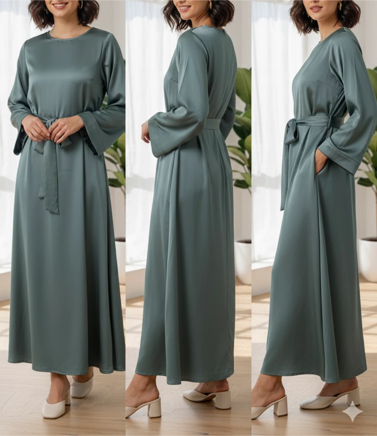 Women's Satin Maxi Dress - photo 2