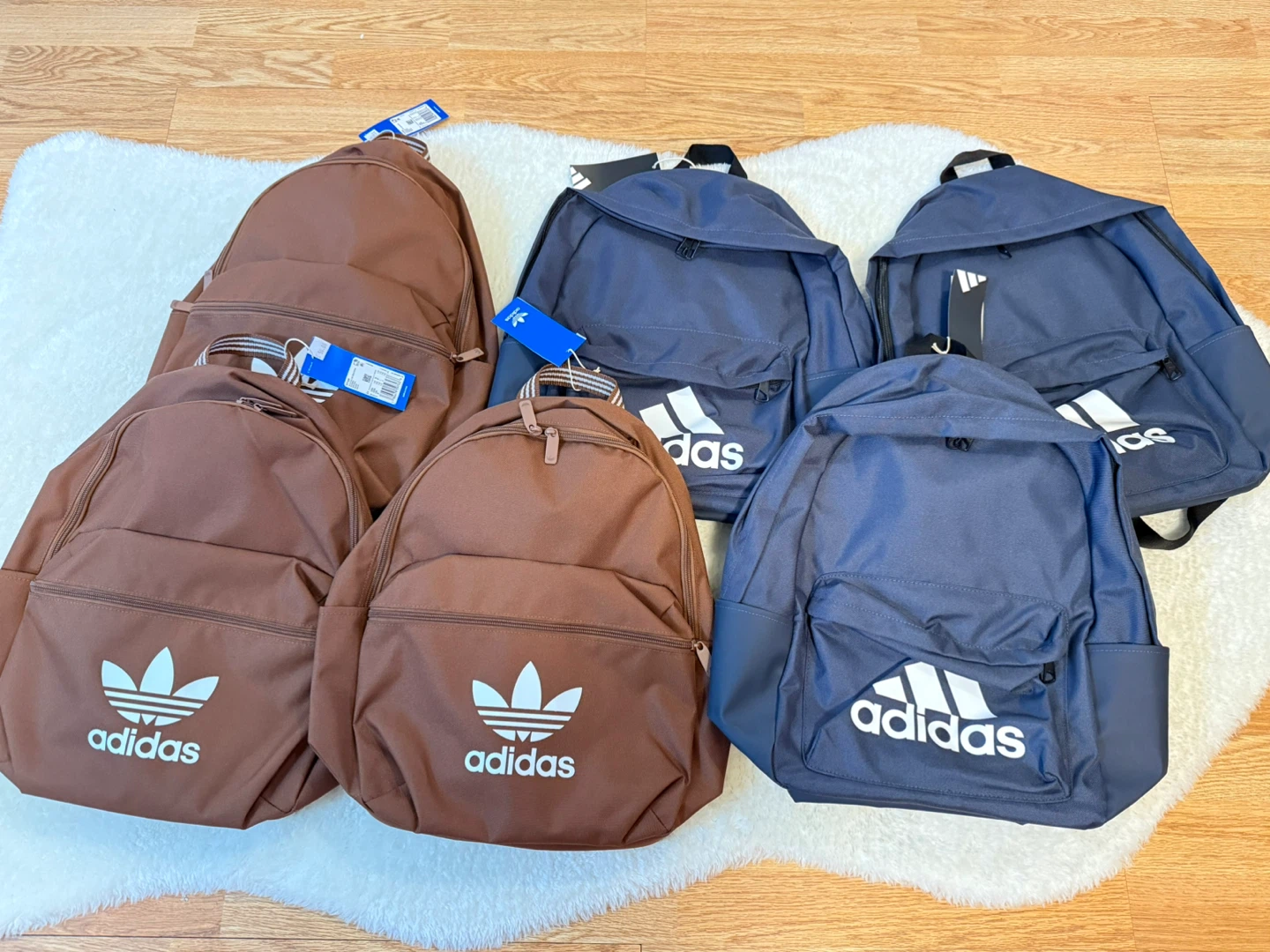 Adidas Backpacks - Brown and Blue