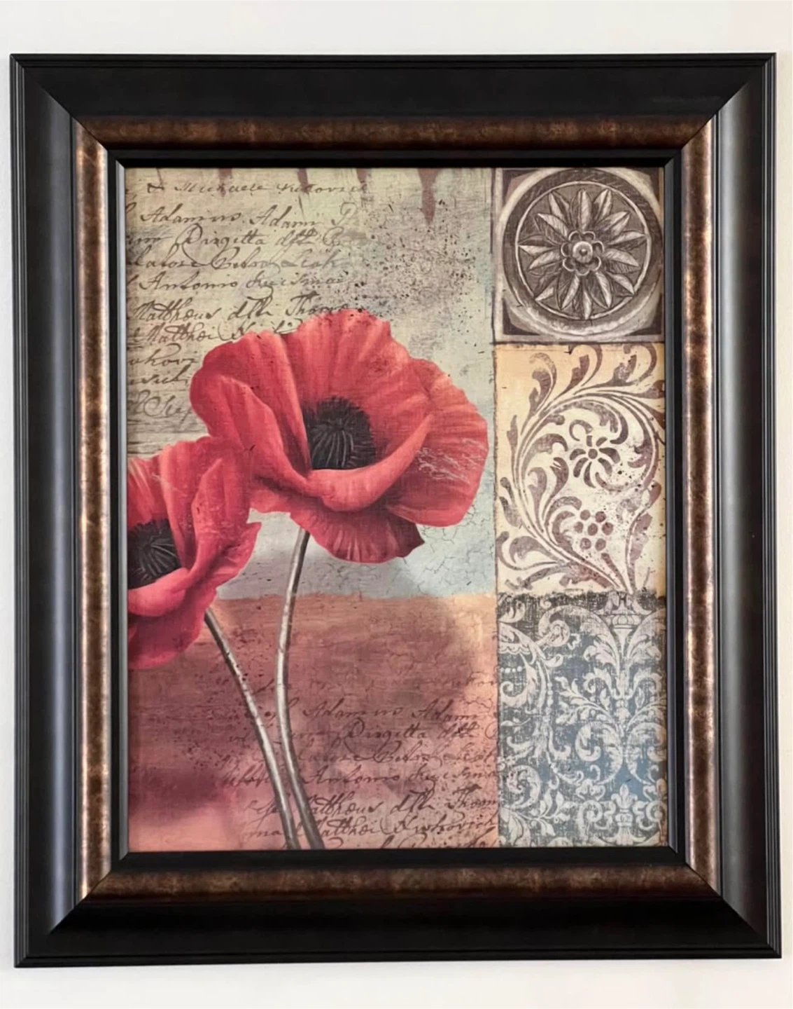 Framed Red Poppies Wall Art - photo 2