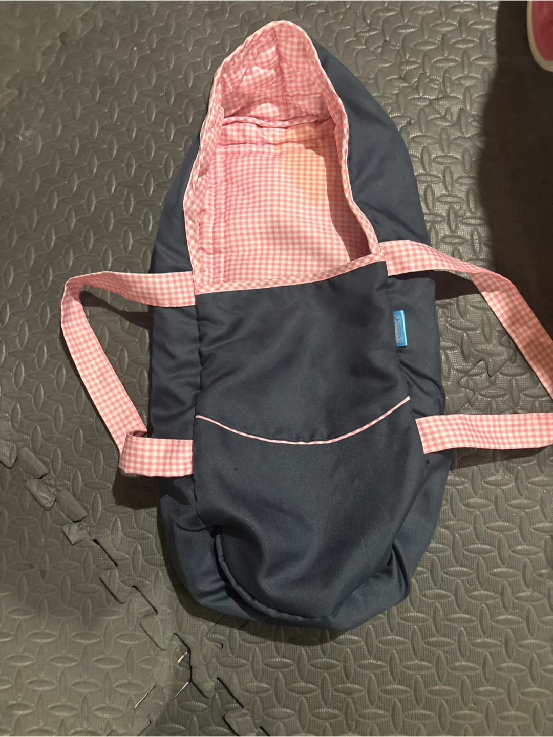 Doll Stroller with Pink Gingham Accents plus mermaid doll - photo 2