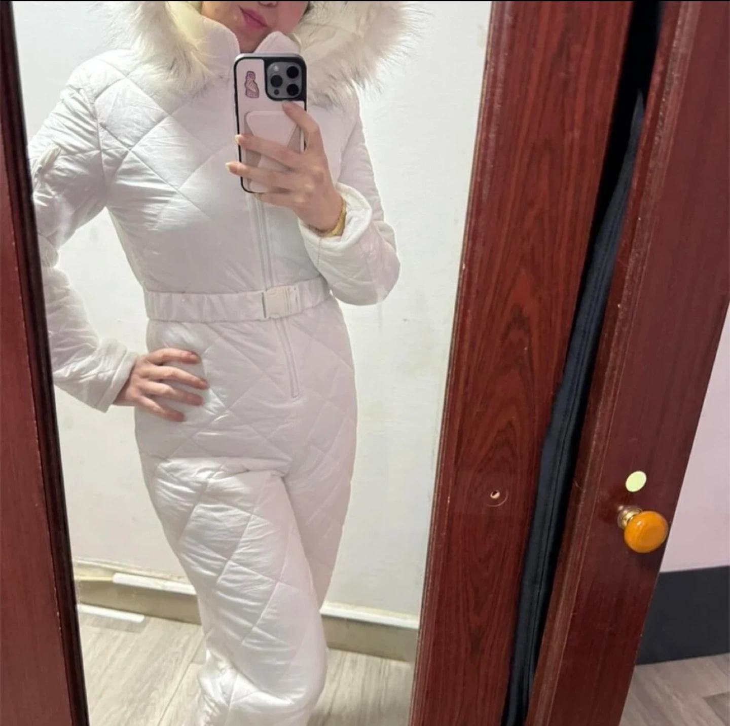 Quilted Snowsuit with Fur Hood - photo 2