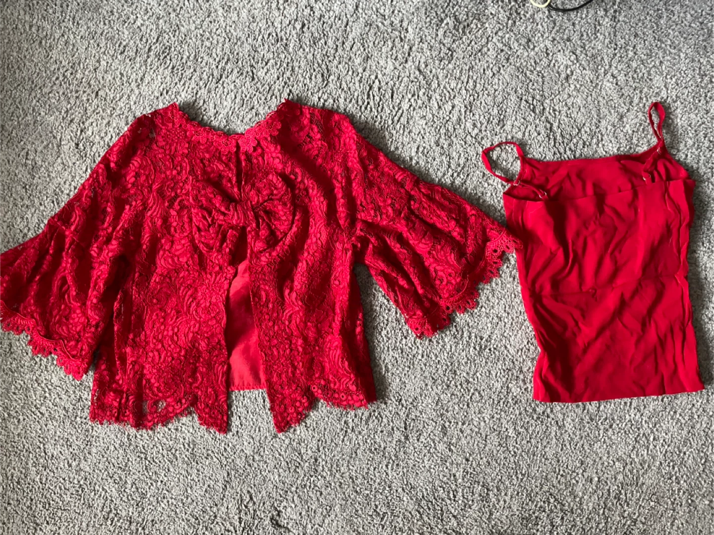 Red Lace Top with Camisole - photo 4