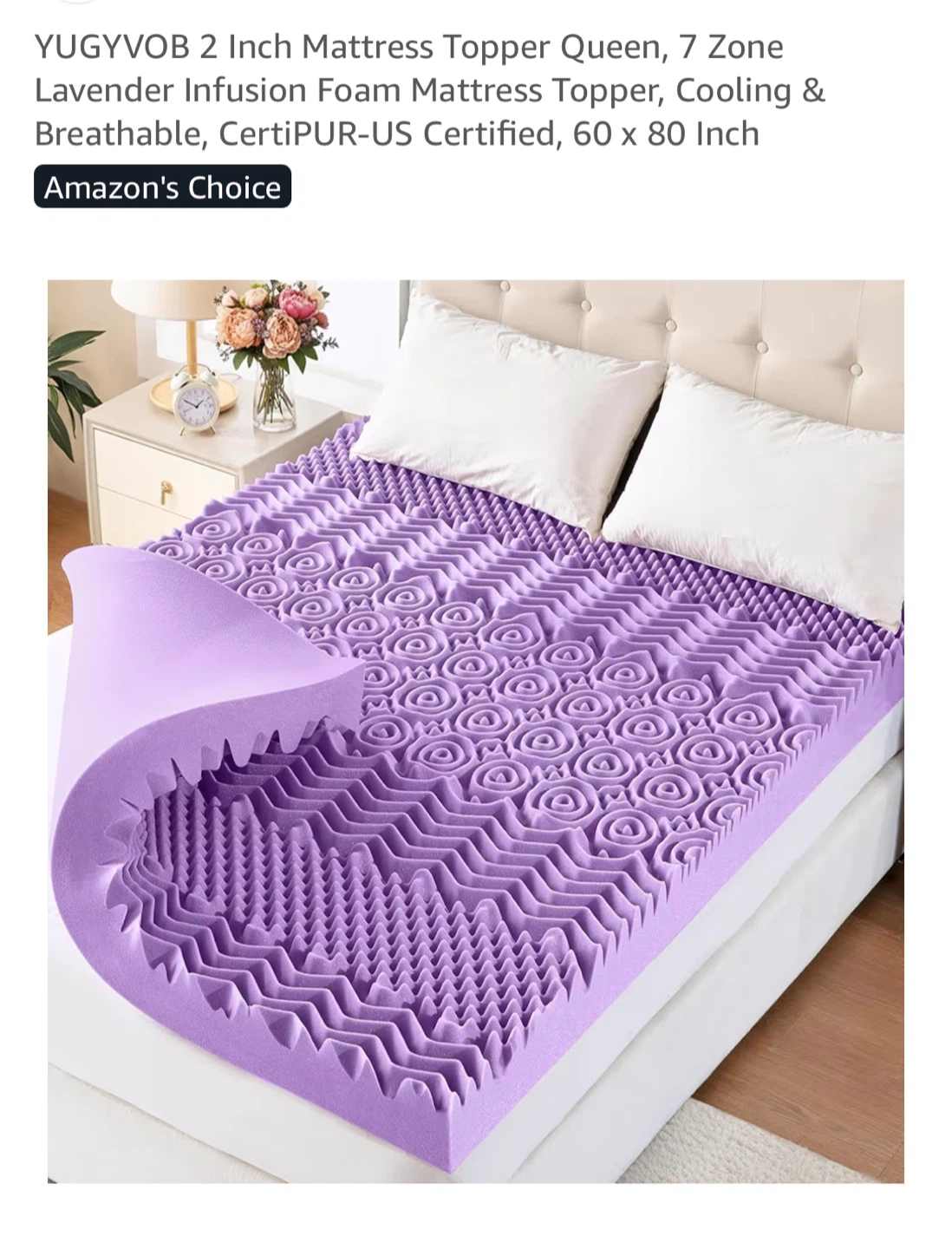 YUGYVOB 2 Inch Queen Mattress Topper - photo 2