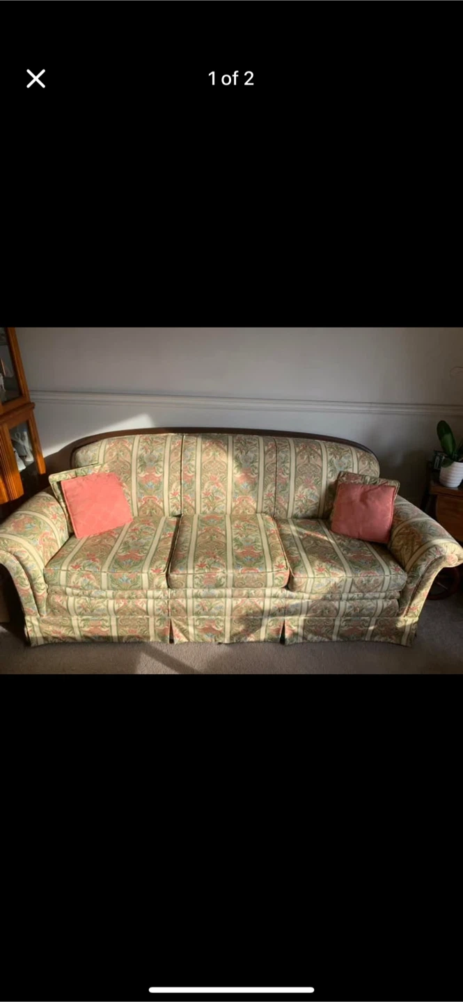 Vintage Sofa and Loveseat Set