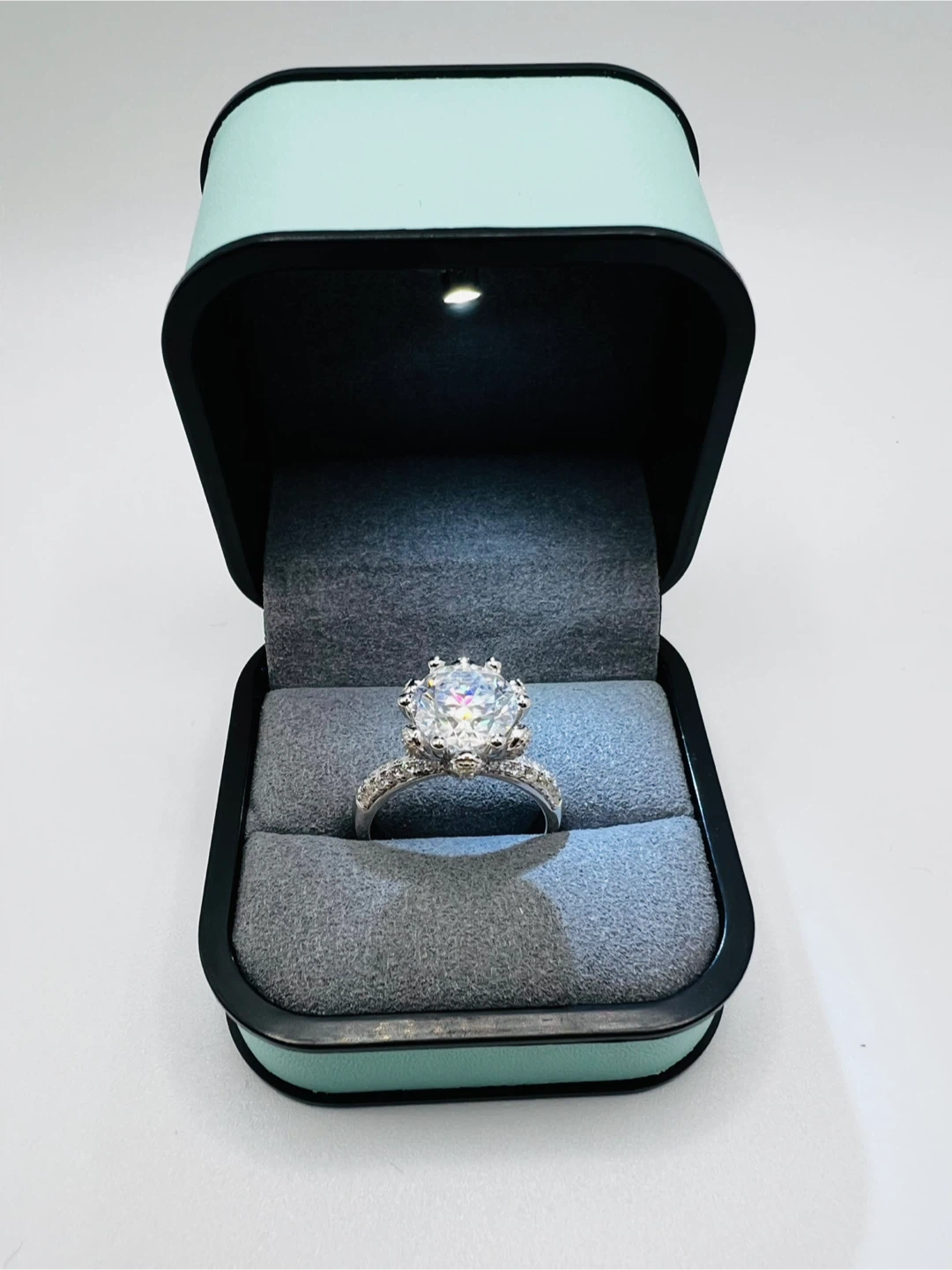 3Carat Moissanite Engagement Ring with GRA Certificate