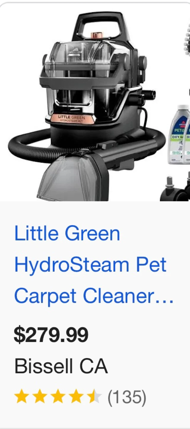 Bissell Little Green HydroSteam Pet Carpet Cleaner