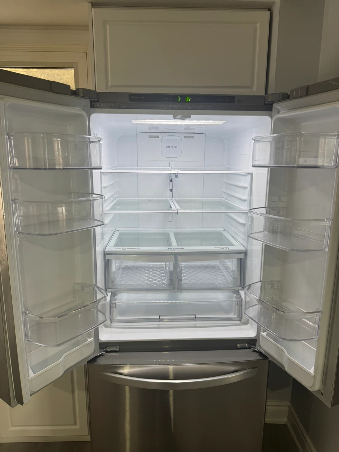 LG Stainless Steel French Door Refrigerator like New - photo 2