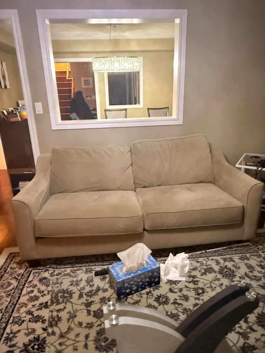 Glass Coffee Table with Chrome Accents - photo 3