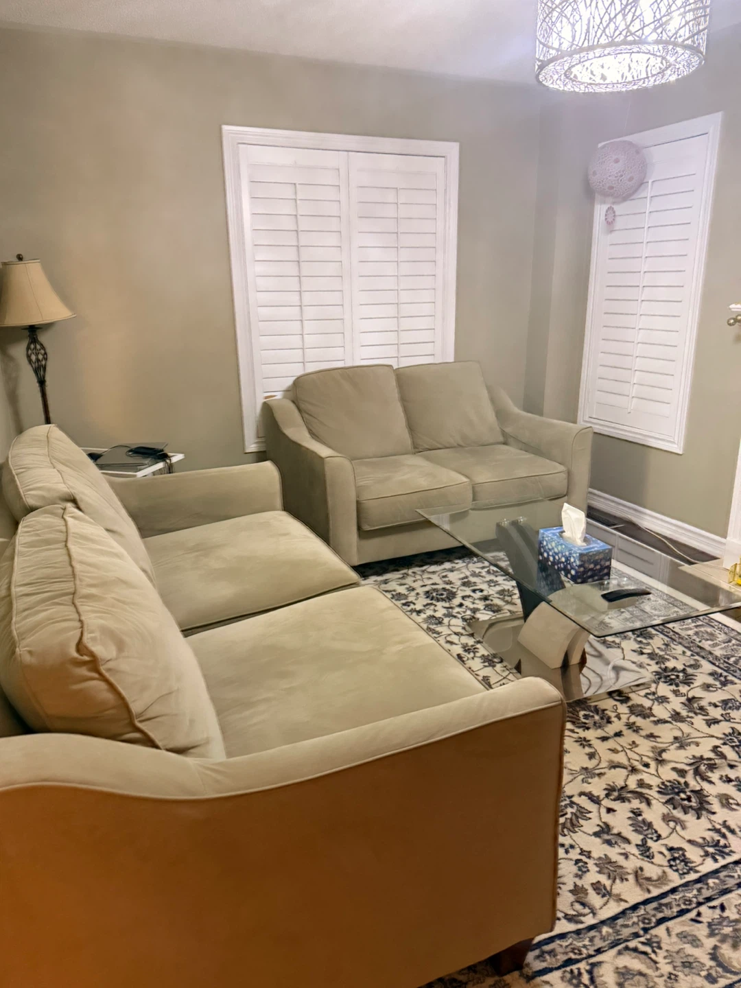 Glass Coffee Table with Chrome Accents