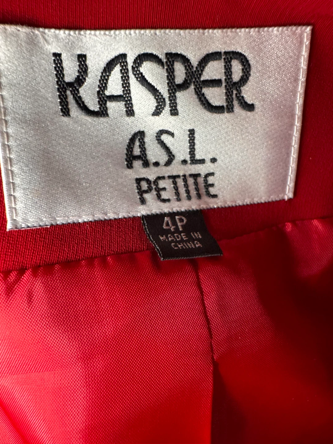 Kasper A.S.L. Petite Red Blazer and Skirt Suit Set - photo 5