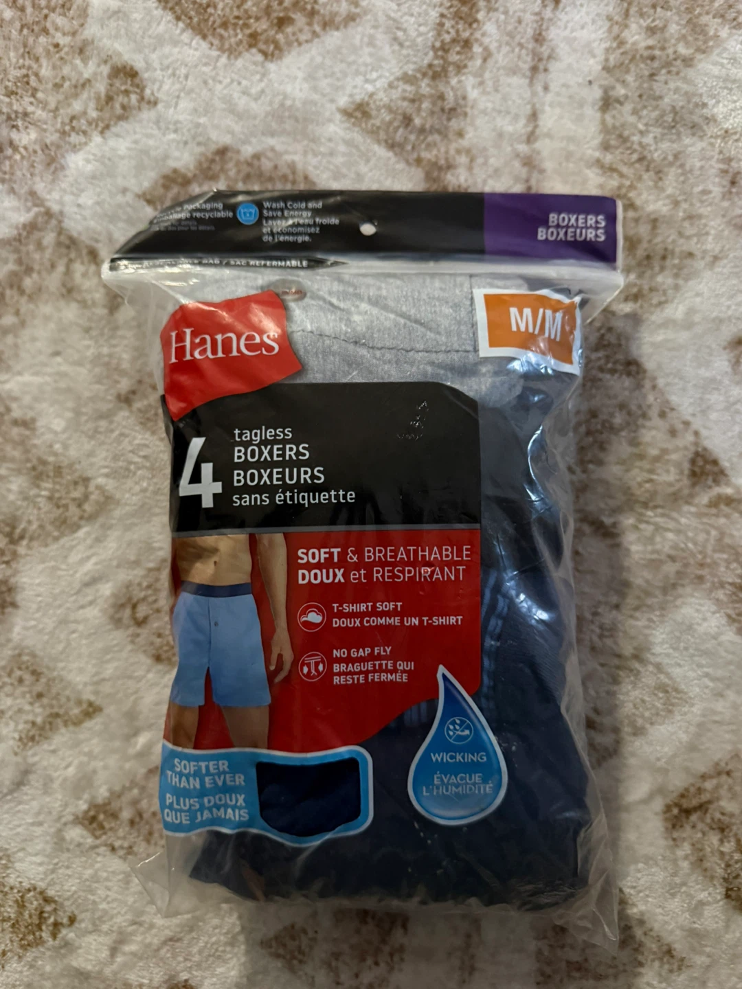 Hanes Tagless Boxer Briefs - 4 Pack - M/M