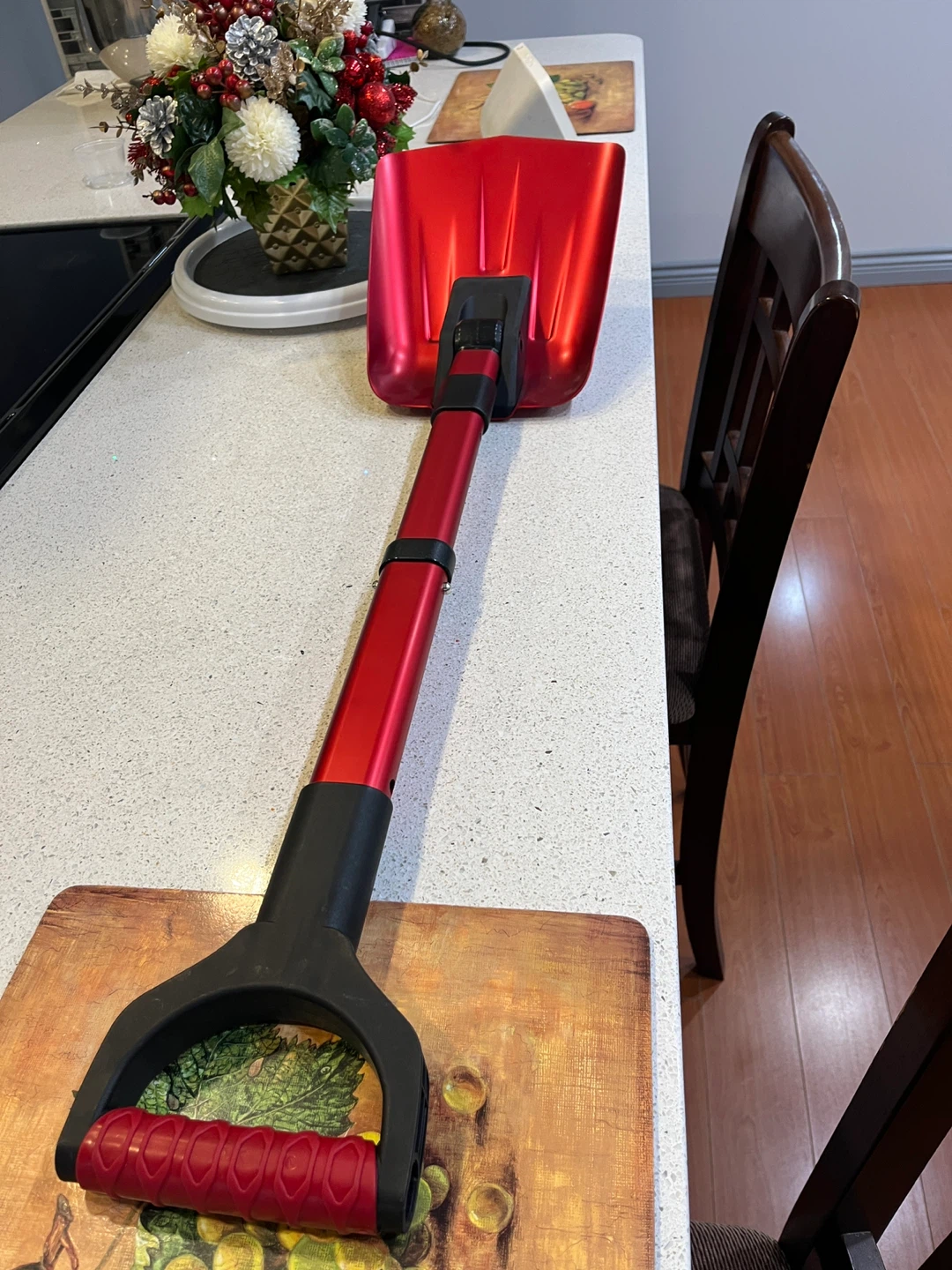 Red Adjustable Snow Shovel - photo 4