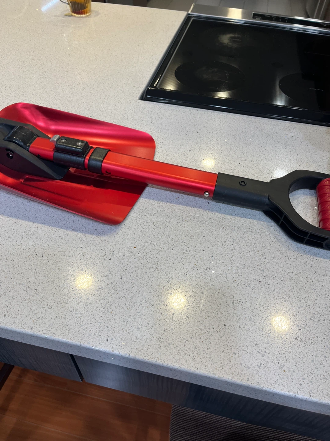 Red Adjustable Snow Shovel - photo 2