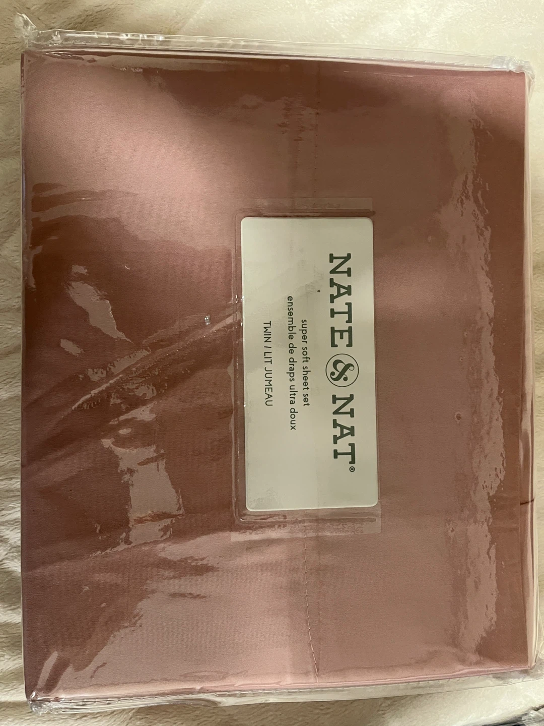 Nate & Nat Super Soft Twin Sheet Set - Rose Gold