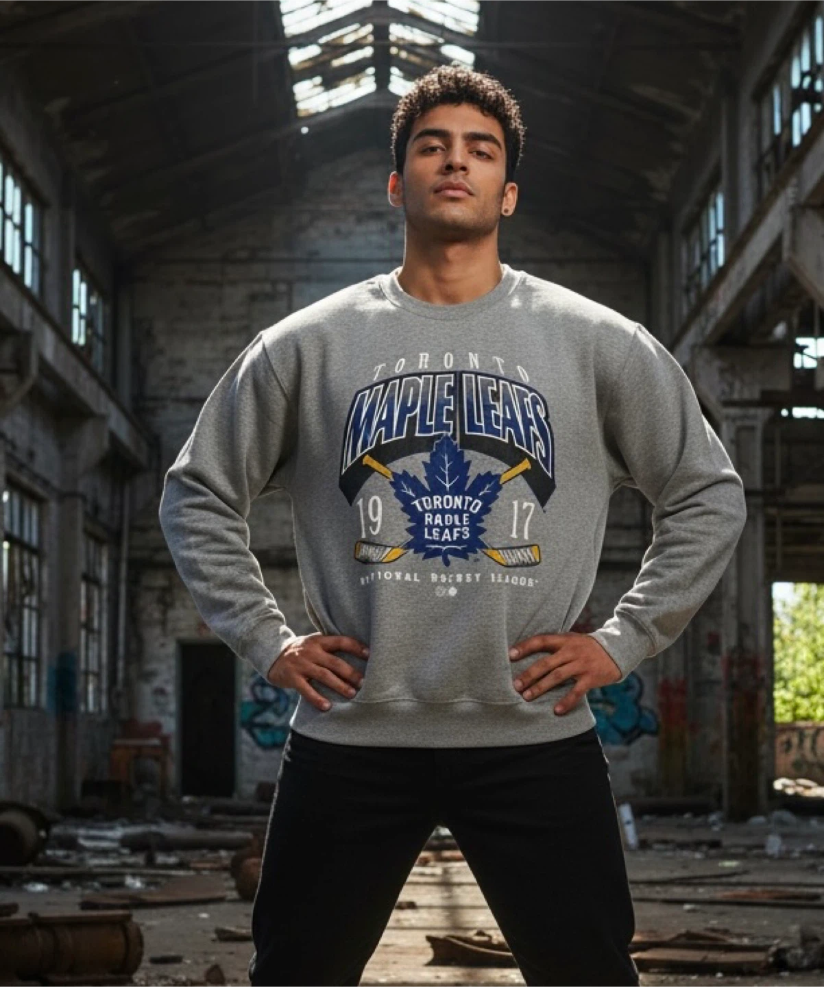 Toronto Maple Leafs '47 Brand Crewneck Sweatshirt - Large