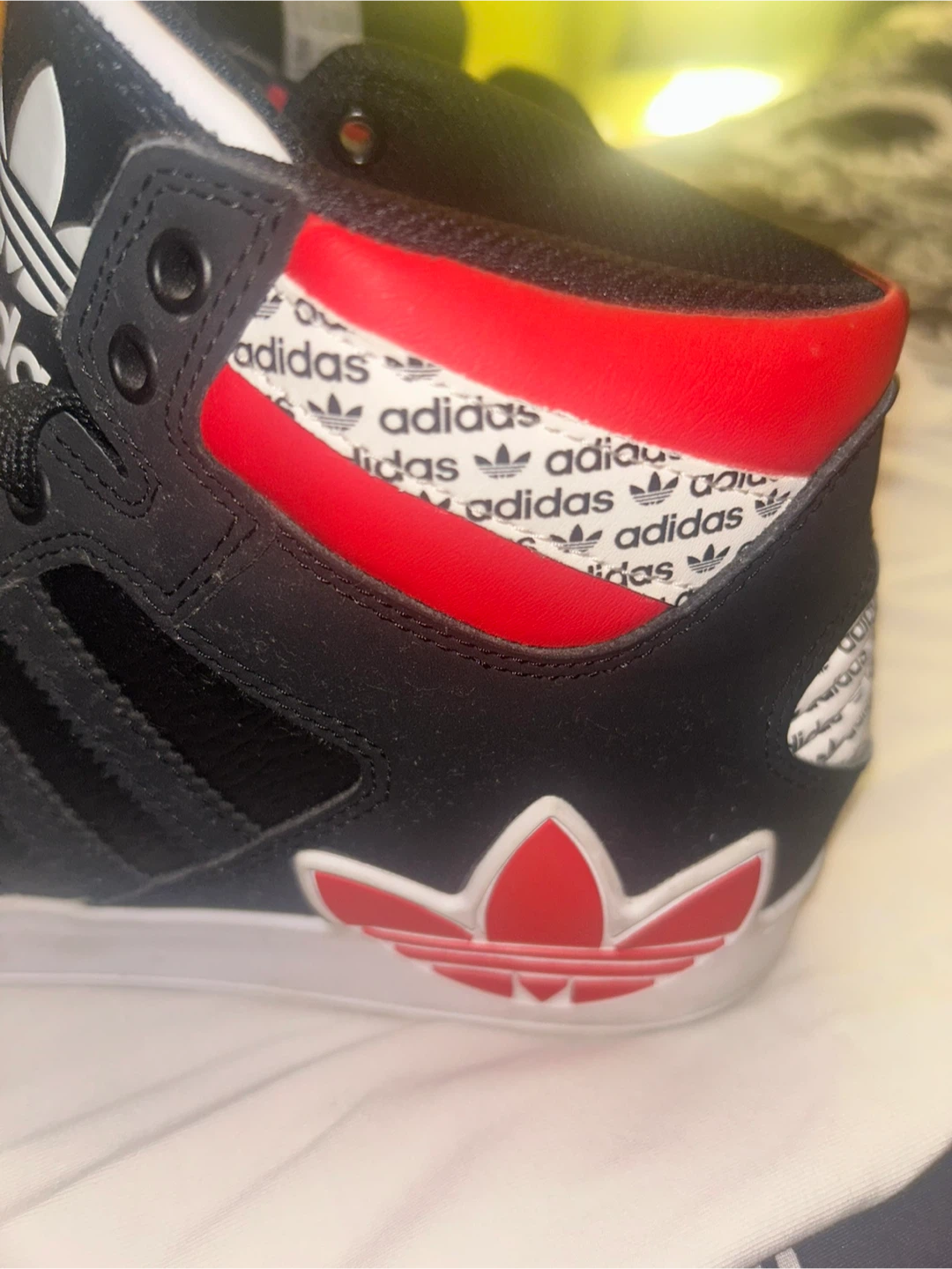 Adidas High Top Sneakers - Black, Red, White - photo 2