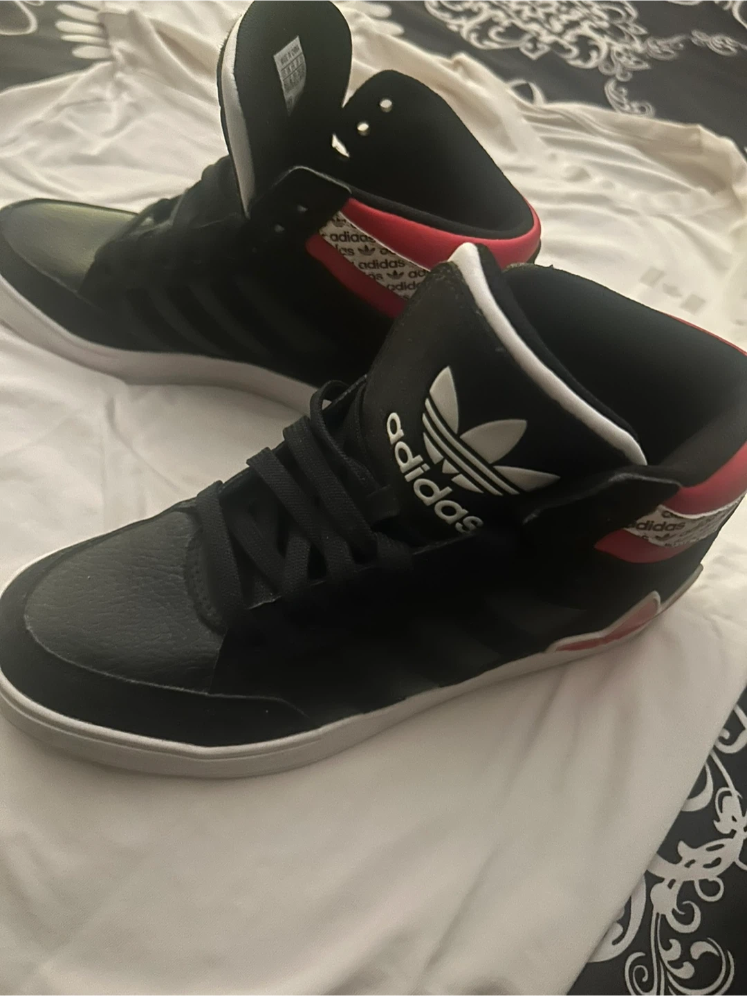 Adidas High Top Sneakers - Black, Red, White - photo 5