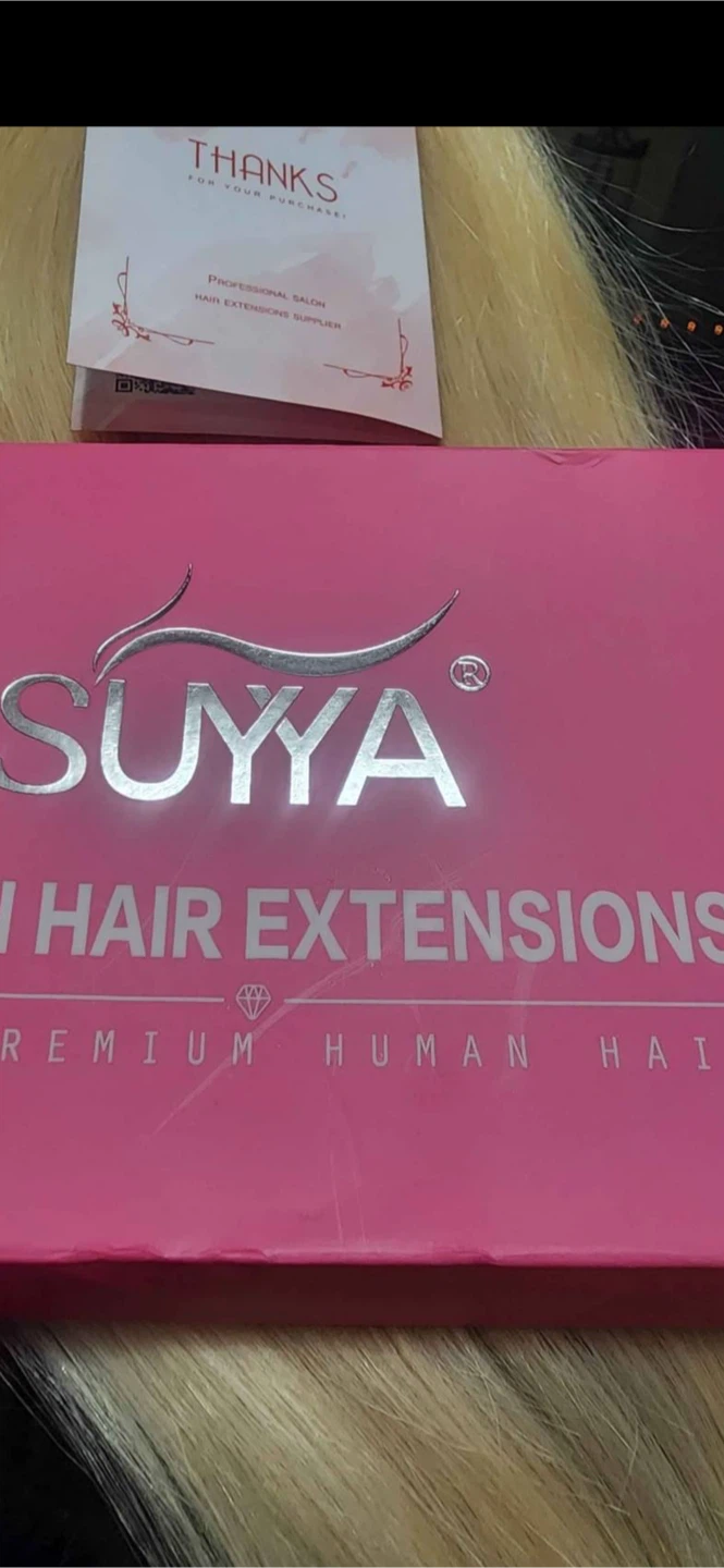 New SUYYA Clip In Hair Extensions - Blonde Human Hair