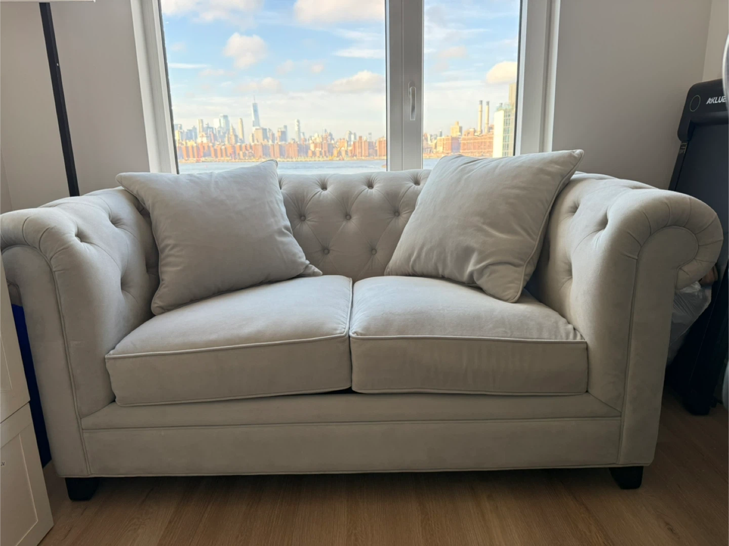 68" Grey Loveseat Sofa - Martha Stewart Collection