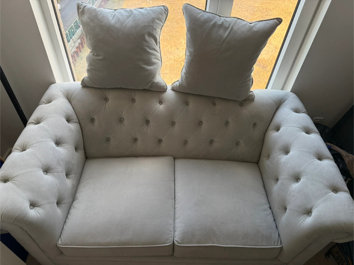 68" Grey Loveseat Sofa - Martha Stewart Collection - photo 3