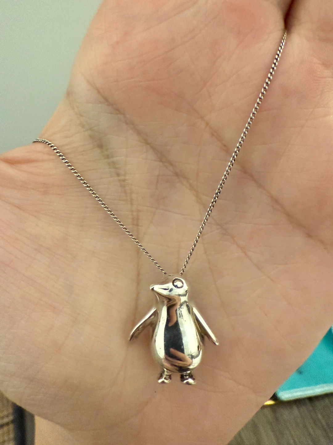 Tiffany & Co. Sterling Silver Penguin Pendant Necklace