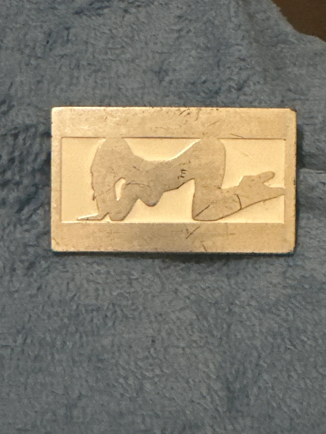 Vintage Belt Buckle - Nude Woman Pose