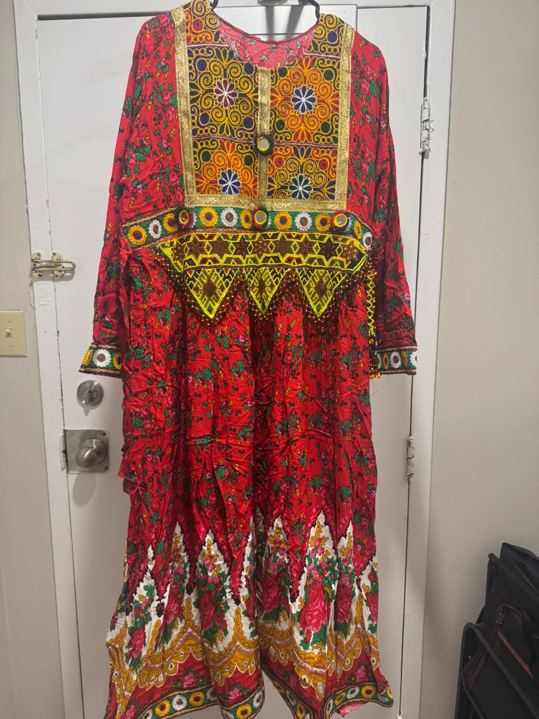 Embroidered Red Dress - photo 2