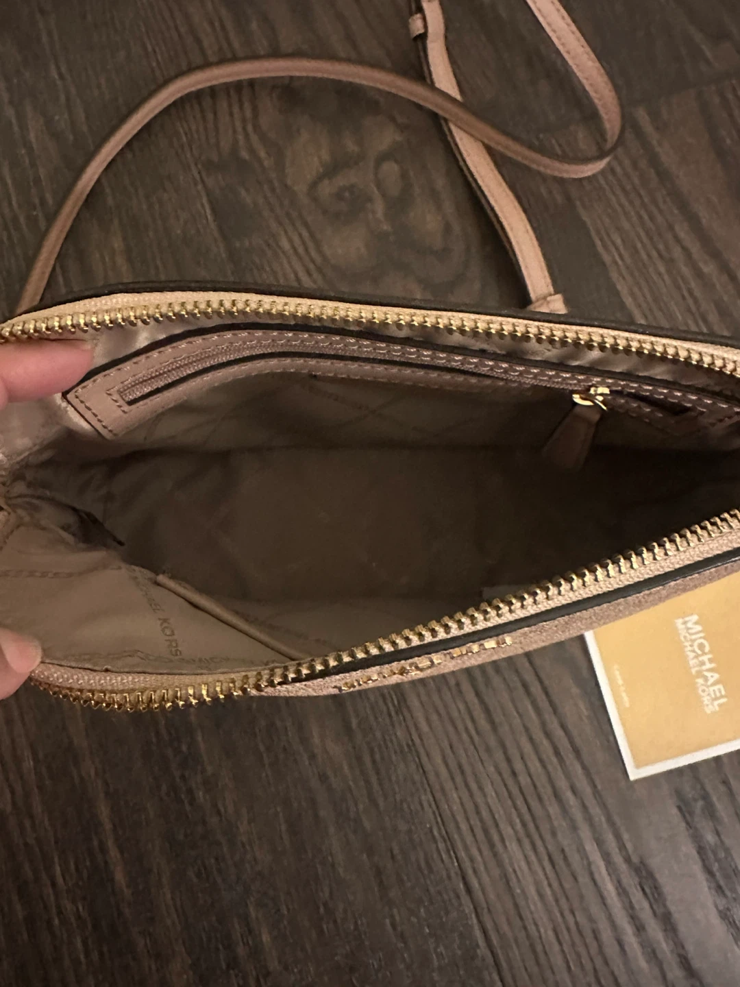 Brand new Michael Kors Pink MK Logo Dome Crossbody Bag - photo 3