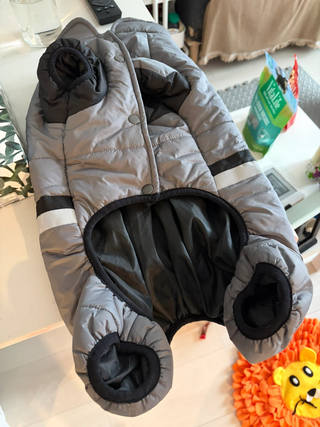 Gray Padded Dog Coat - photo 2